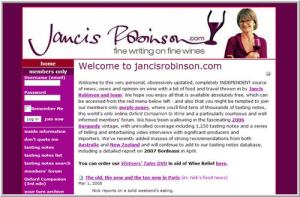 Webseite Jancis Robinson